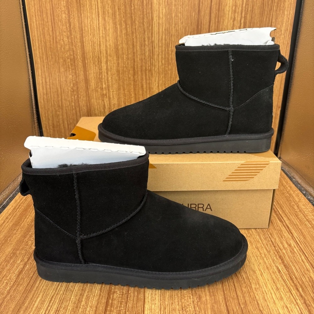 Koolaburra by UGG‎ Koola Mini II Boots Women 10 Black Suede Faux Fur 1114851 NEW